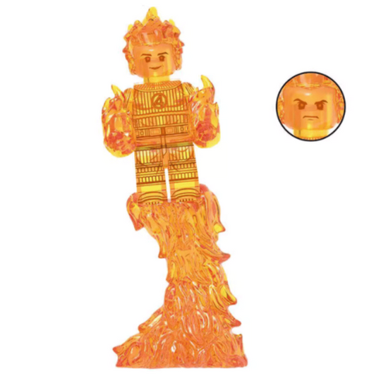Human Torch (Fantastic Four First Steps) Custom Marvel Superhero Minifigure1