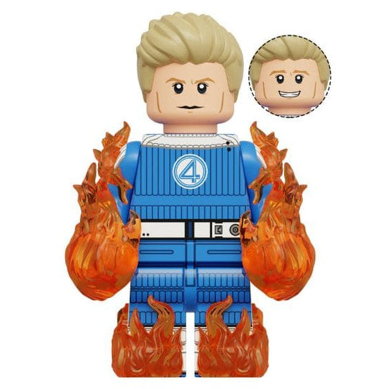 Human Torch (First Steps) Custom Marvel Superhero Minifigure1