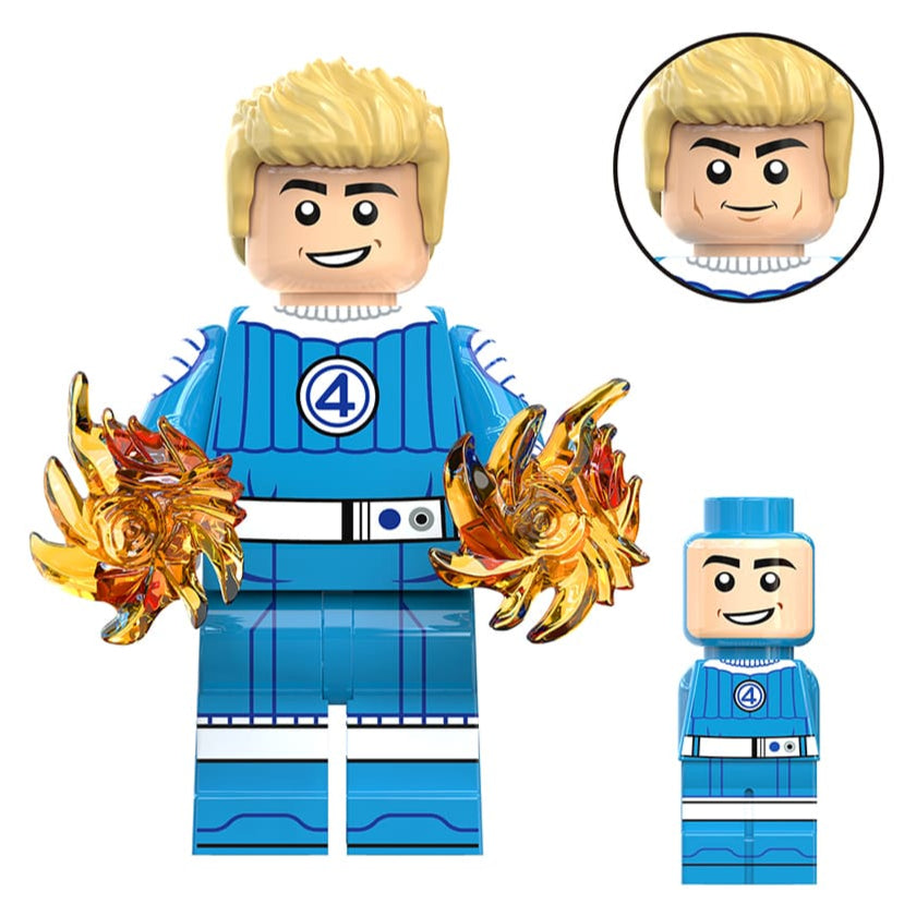 Human Torch (First Steps) Custom Marvel Superhero Minifigure1