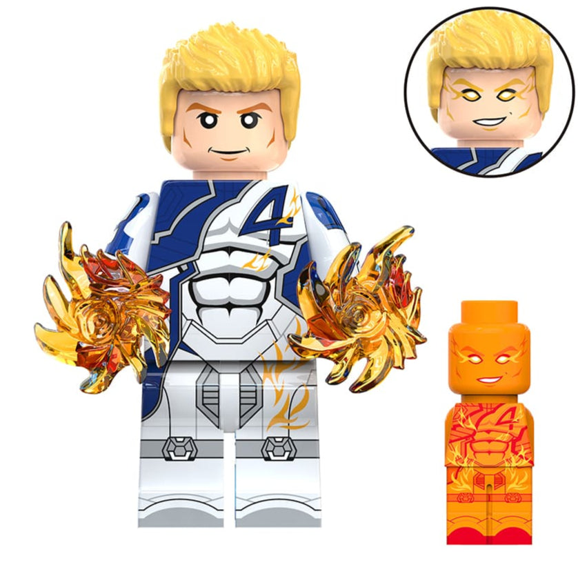 Human Torch (Marvel Rivals) Custom Marvel Superhero Minifigure1