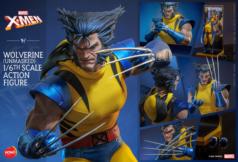 Marvel X-Men Action Figure 1/6 Wolverine (Unmasked) 28cm23