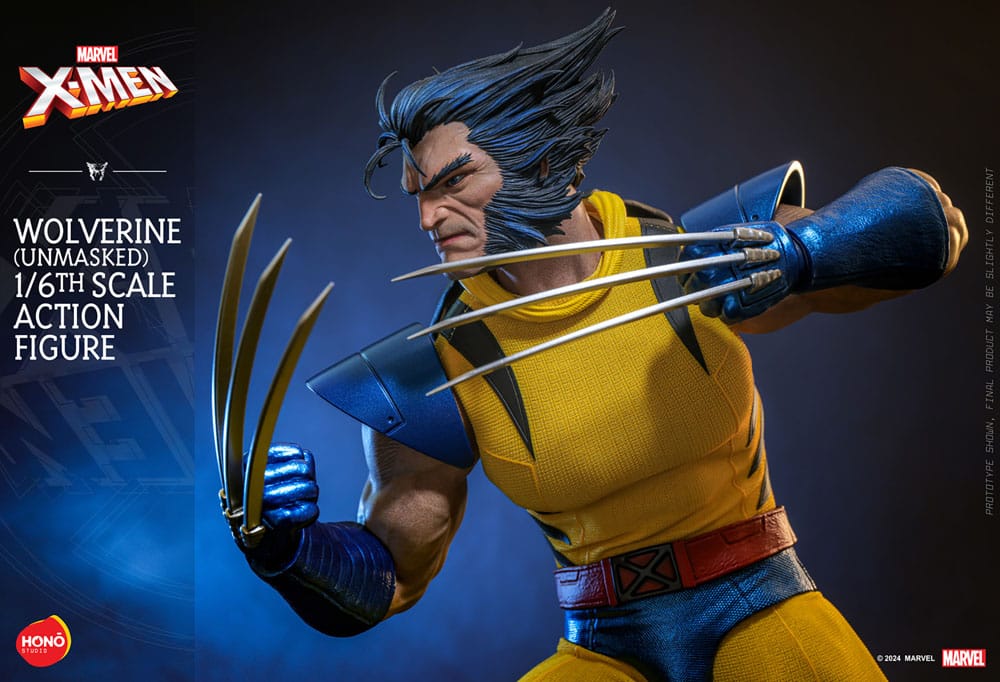 Marvel X-Men Action Figure 1/6 Wolverine (Unmasked) 28cm16