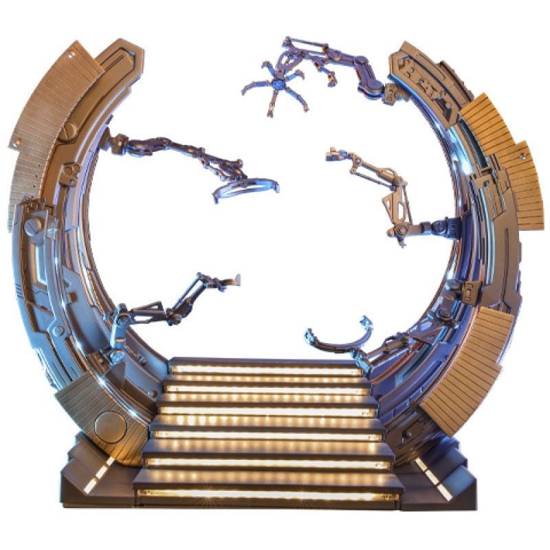 Marvel's The Avengers Accessories Collection Series Iron Man Suit-Up Gantry1