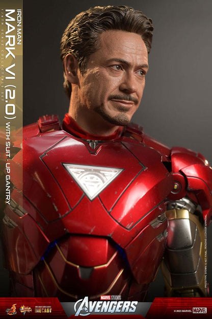Marvel's The Avengers Movie Masterpiece Diecast Action Figure 1/6 Iron Man Mark VI (2.0) with Suit-Up Gantry 32cm8