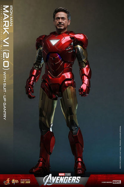 Marvel's The Avengers Movie Masterpiece Diecast Action Figure 1/6 Iron Man Mark VI (2.0) with Suit-Up Gantry 32cm10
