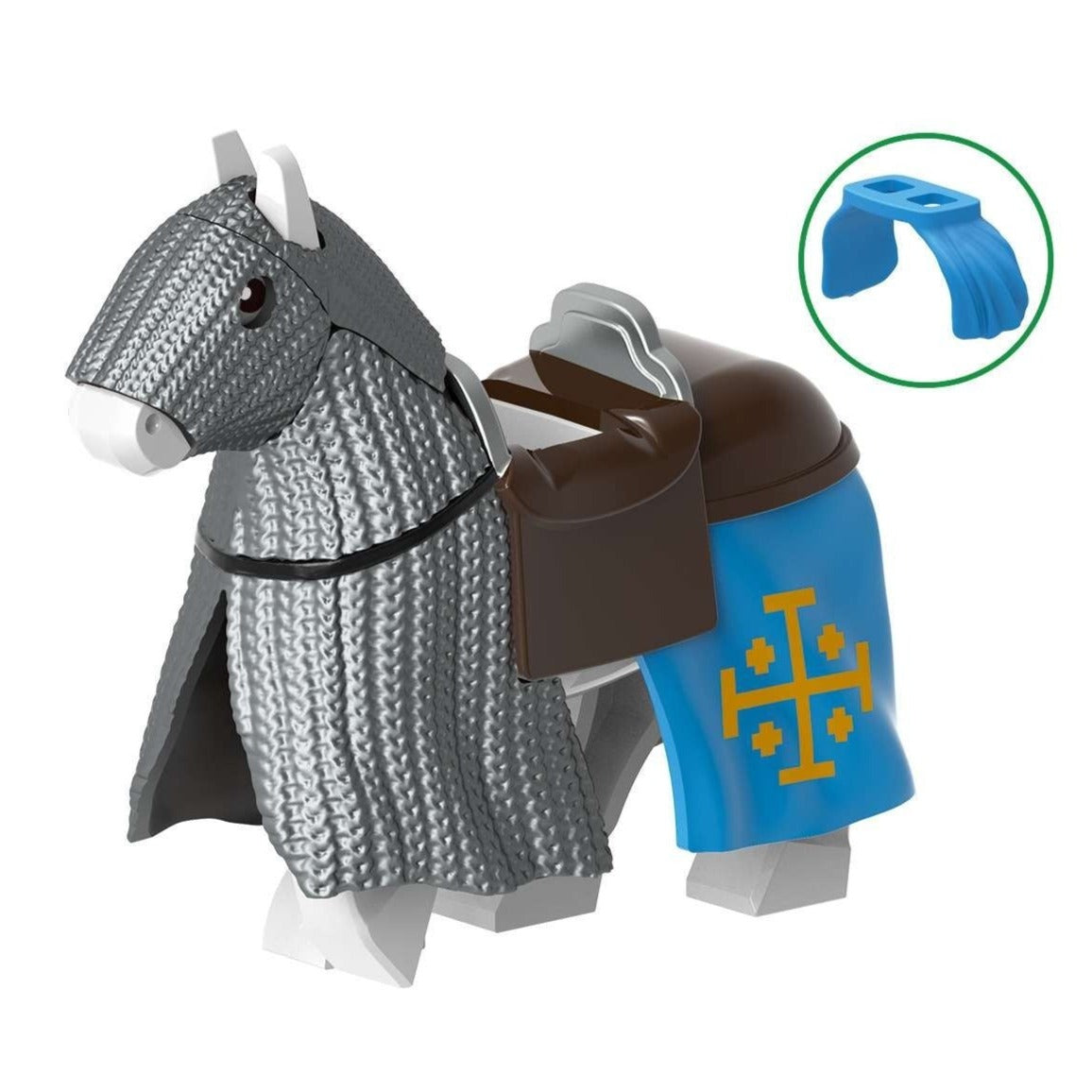 Knight of the Order of Jerusalem Armored Warhorse Custom Minifigure1