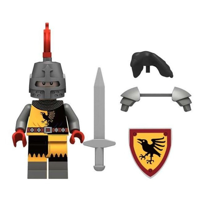 Raven Medieval Knight Custom Soldier Minifigure1