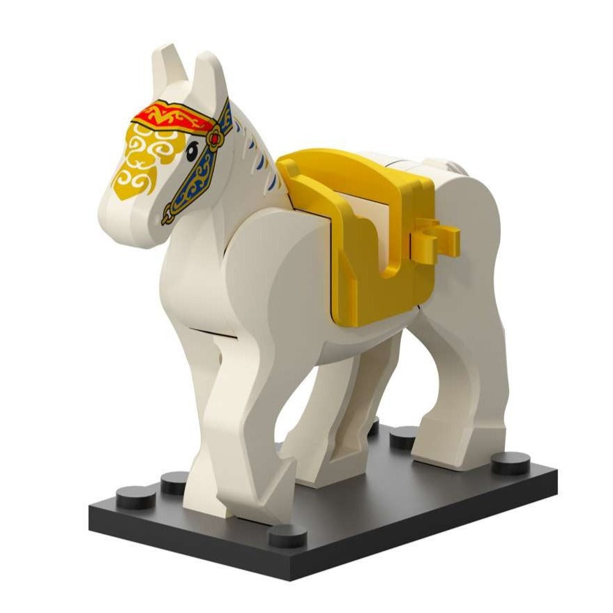 Military War Horse (White) Custom Minifigure1