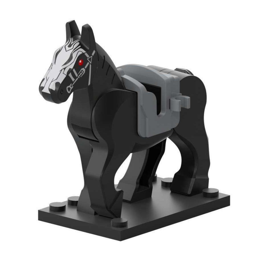 Military War Horse (Black) Custom Minifigure1