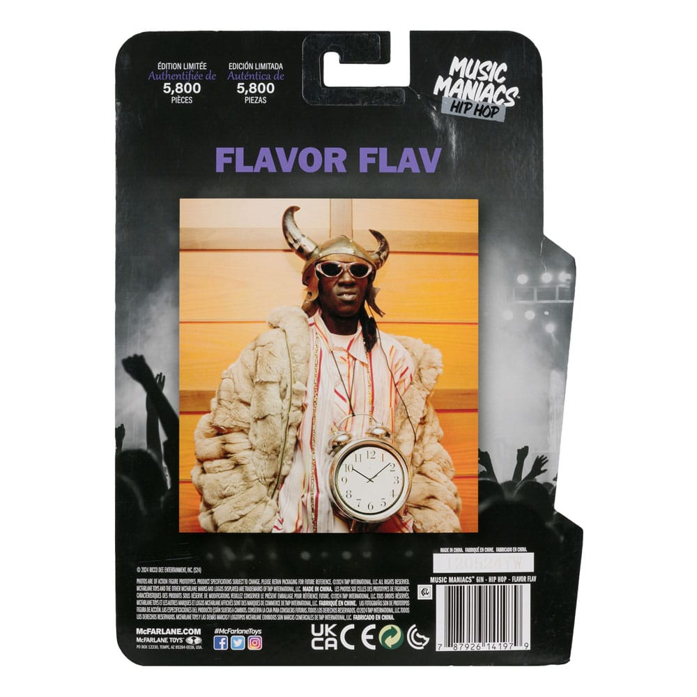 Music Maniacs Hip Hop Action Figure Flavor Flav 16cm8