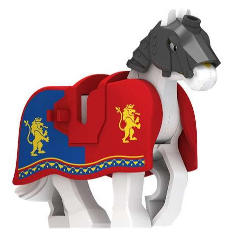 Medieval White Warhorse Custom Minifigure1