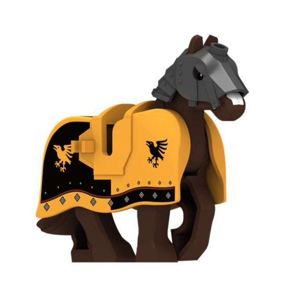 Medieval Brown Warhorse Custom Minifigure1