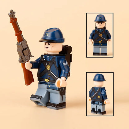 American Civil War Confederate Soldier Custom Military Minifigure2