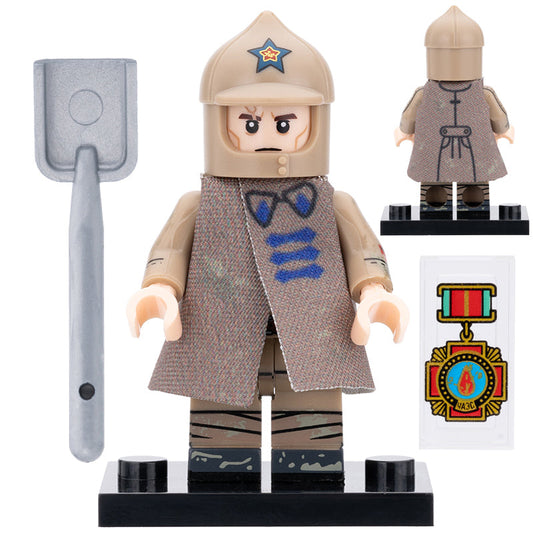 Soviet Road Construction Soldier Custom Military Minifigure1