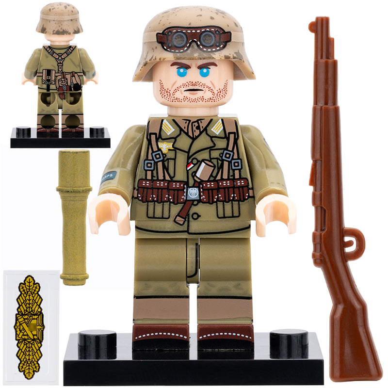 German Africa Corps Soldier Custom Minifigure1