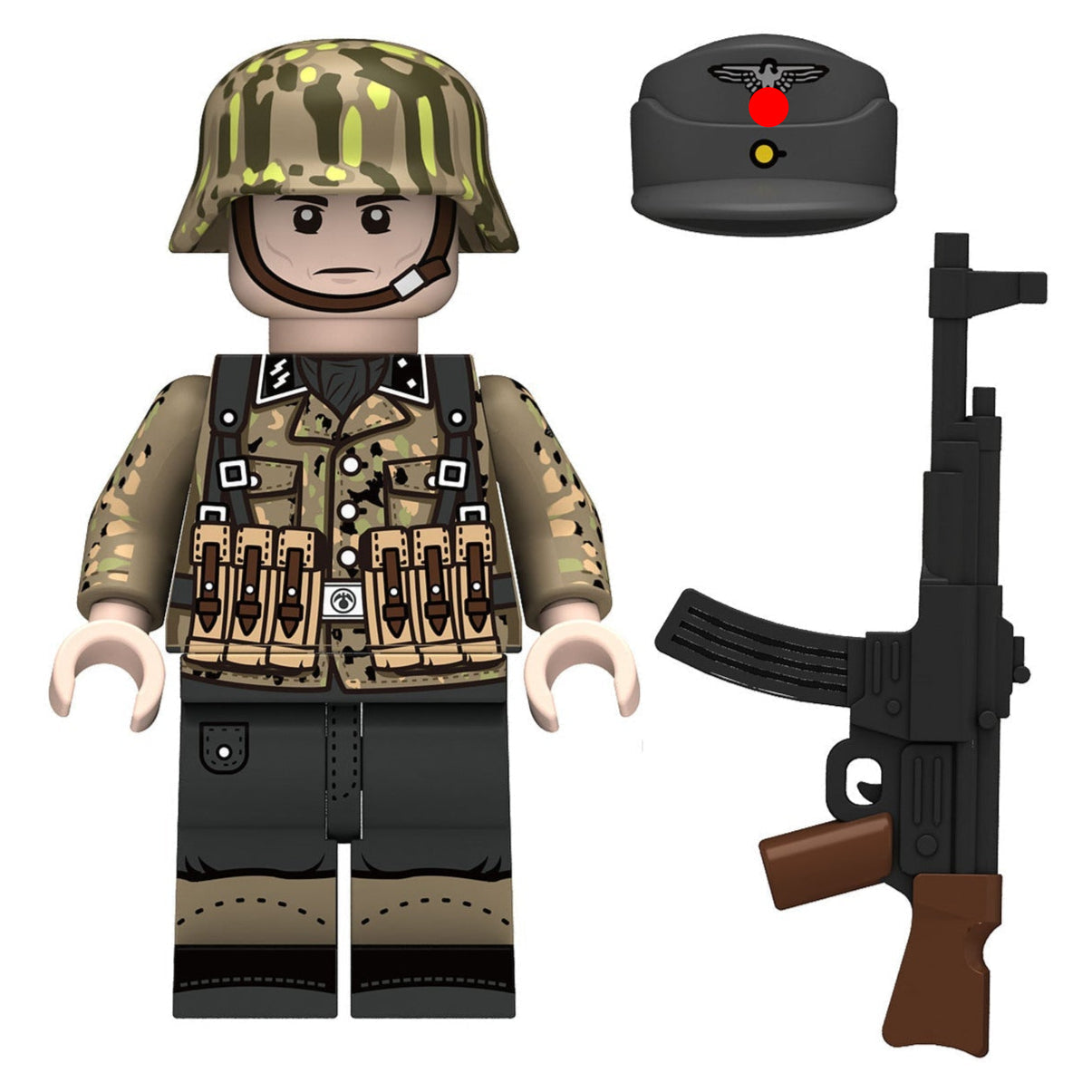 WW2 German Erbsenmuster Infantry Soldier Custom Minifigure1