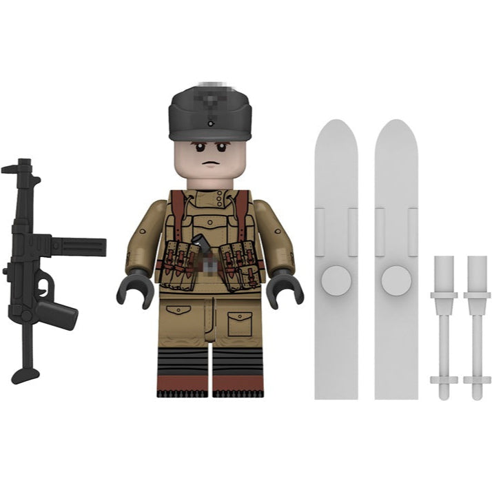 WW2 German Gebirgsjager Soldier (MP40) Custom Military Minifigure