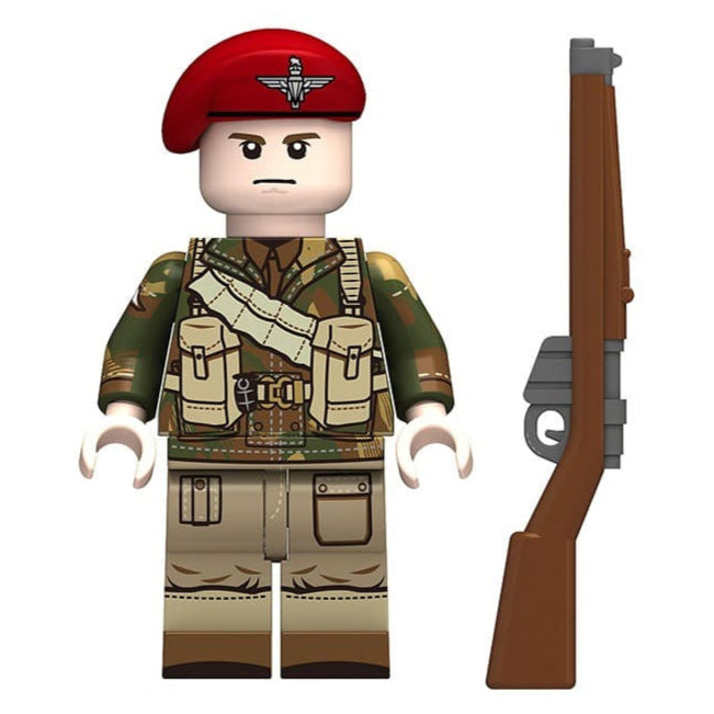 WW2 British Red Devils Paratrooper Soldier Custom Military Minifigure