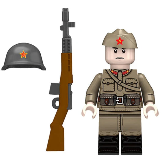 World War II Soviet infantry Soldier Custom Military Minifigure1