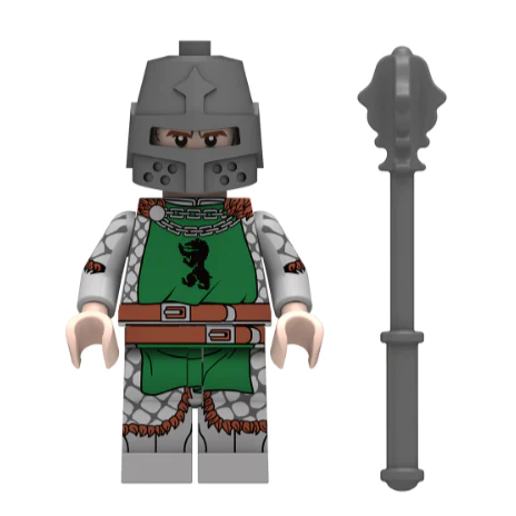 Medieval Knight with Mace Custom Minifigure1