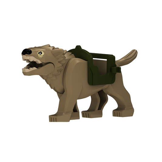Earth Colored Wolf Custom Lord of the Rings Minifigure