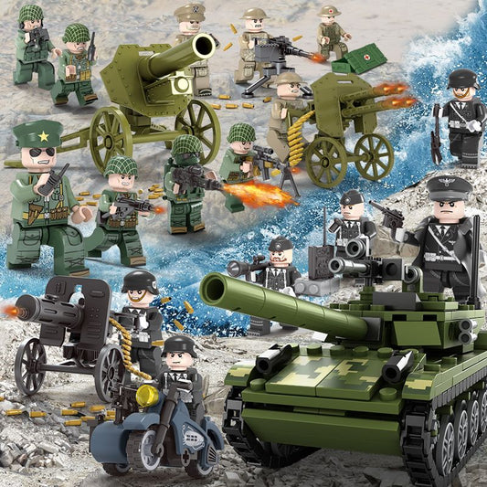 Normandy Landing 16 Minifigures from the United States, Britain, and France