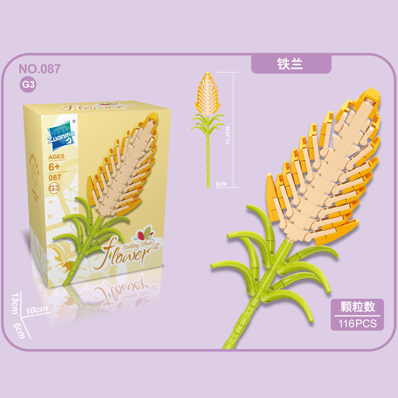087G-3-Tielan Building Block Flowers (116pcs)