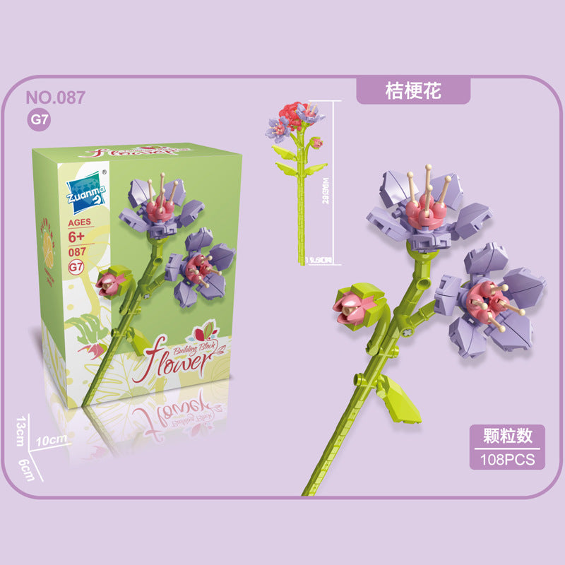 087G-7-Building Block Flowers (108pcs)
