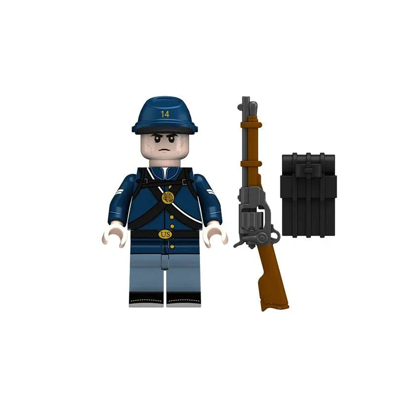 American Civil War Confederate Soldier Custom Military Minifigure3