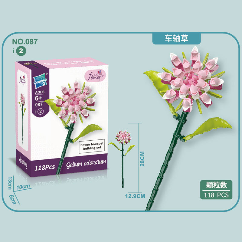087I-2-Building Block Flowers (118pcs)