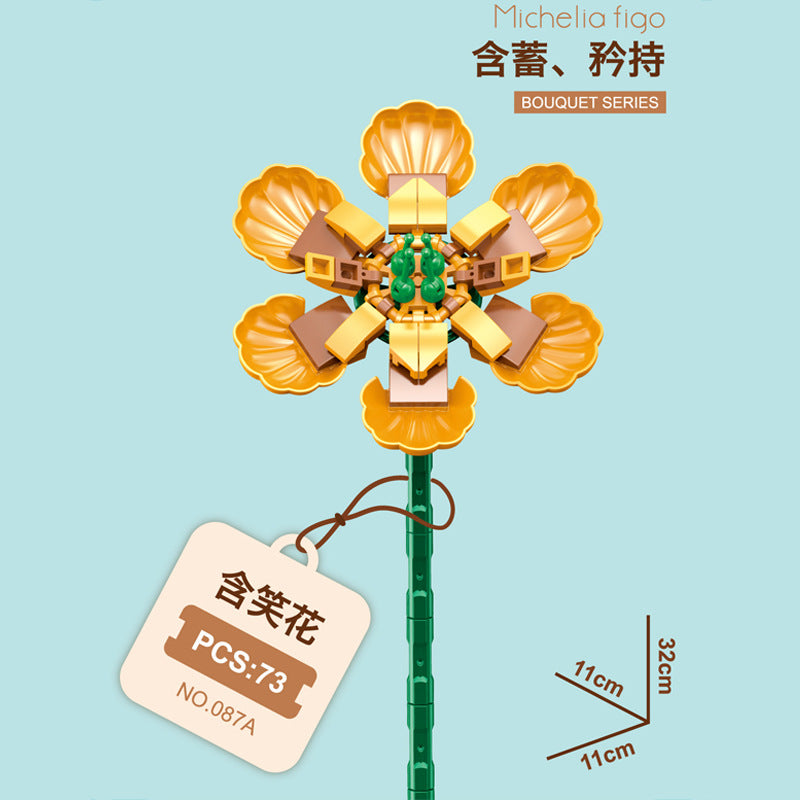 087A-1-Michelia Flower Building Block Flower (73pcs)