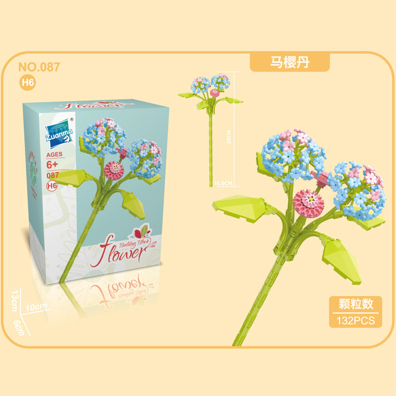 087H-6-Ma Yingdan Building Block Flowers (132pcs)