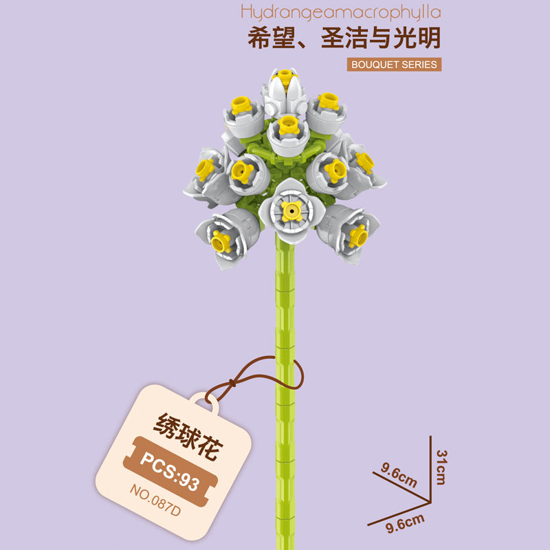 087D-7-Hydrangea Building Block Flower (93pcs)