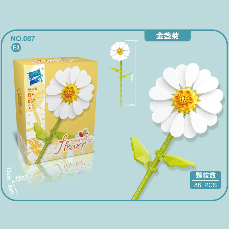 087E-3-Marigold Building Block Flower (88pcs)