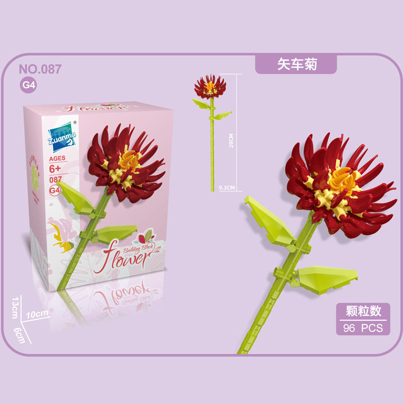 087G-4-Yanhua Building Block Flowers (96pcs)