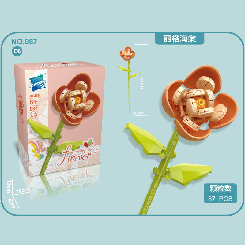 087E-6-Rieger Begonia Building Block Flower (87pcs)