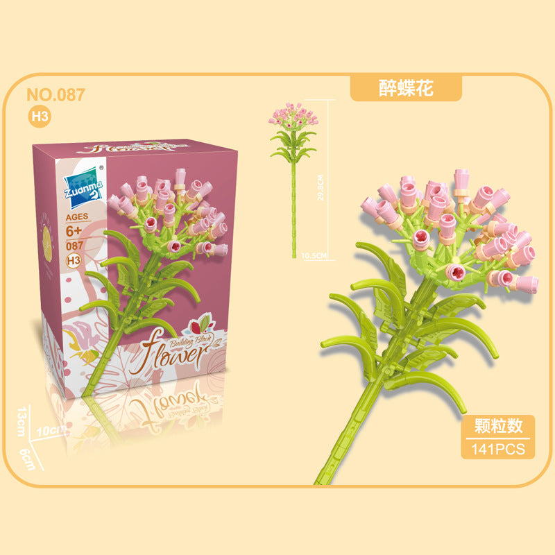 087H-3-Building Block Flowers (141pcs)