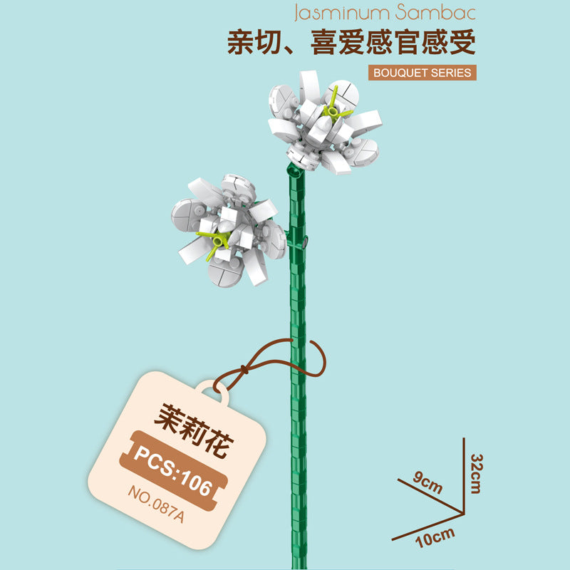 087A-5-Jasmine Building Block Flower (106pcs)