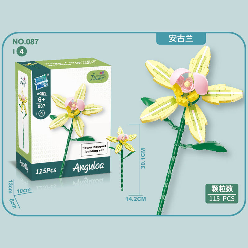 087I-4-Angoul Building Block Flowers (115pcs)