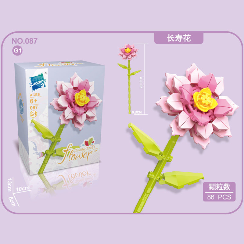 087G-1-Building Block Flowers (86pcs)