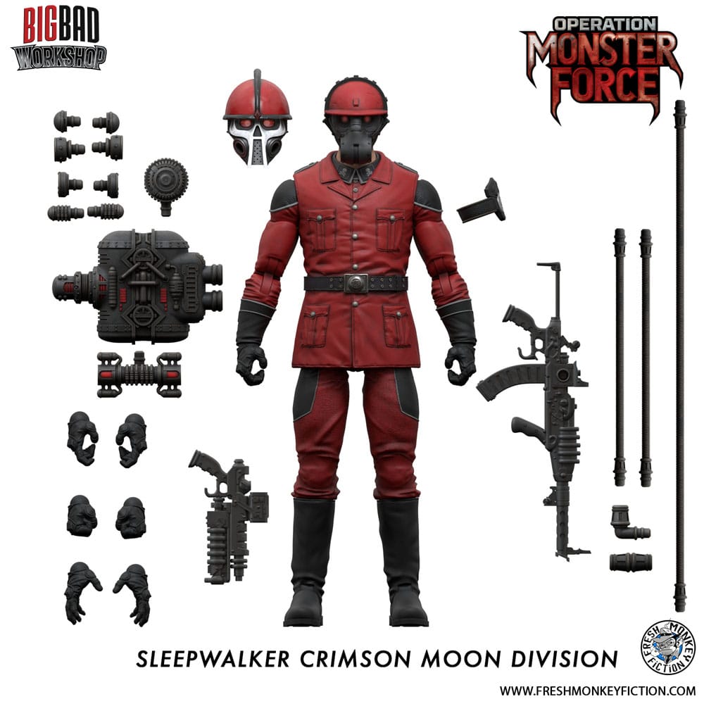 Operation: Monster Force Action Figure 1/12 Sleepwalker Crimson Moon Division 15cm6