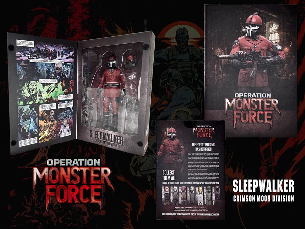 Operation: Monster Force Action Figure 1/12 Sleepwalker Crimson Moon Division 15cm5