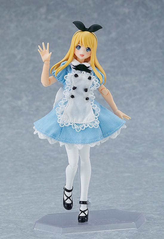Original Character Figma Action Figure Female Body (Alice) with Dress and Apron Outfit 13cm2