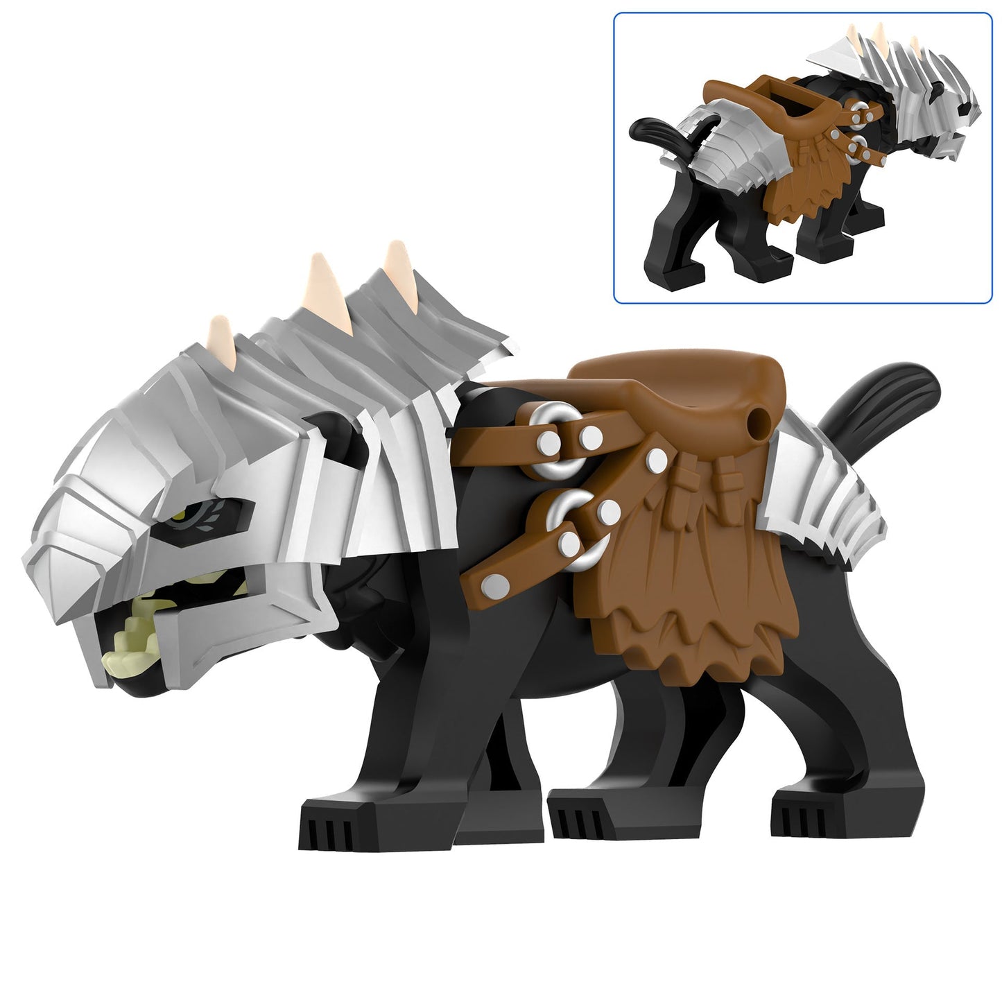 Black Wargs Armored Custom Lord of the Rings Minifigure