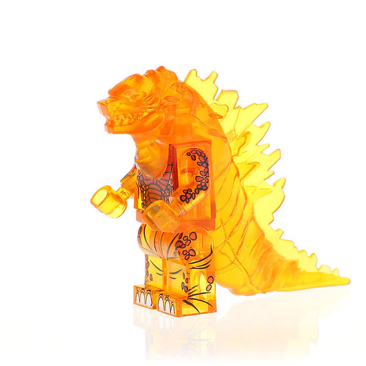 Godzilla Orange Clear Monster Horror Movie Minifigure1