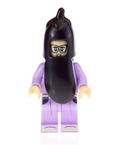 Eggplant Aubergine Outfit Mascot Emoji Food Minifigure1
