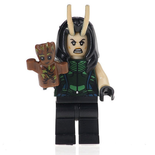 Mantis with Baby Groot Marvel Superhero Minifigure Guardians of the Galaxy1