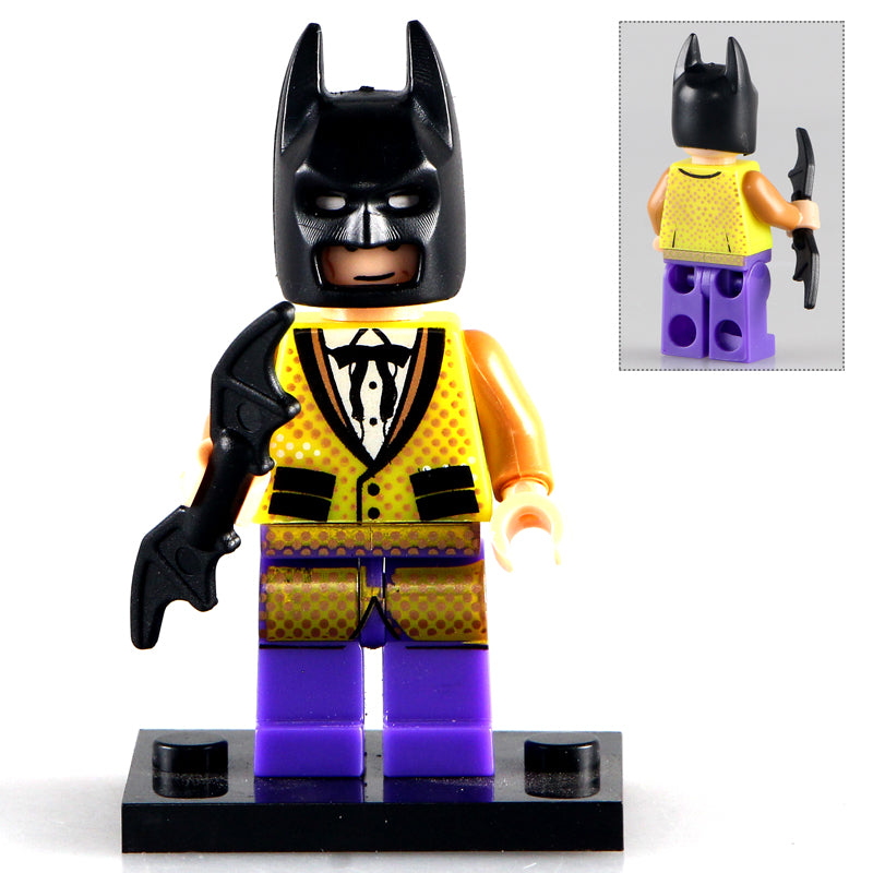 Batman Yellow Suit Custom DC Comics Superhero Minifigure1