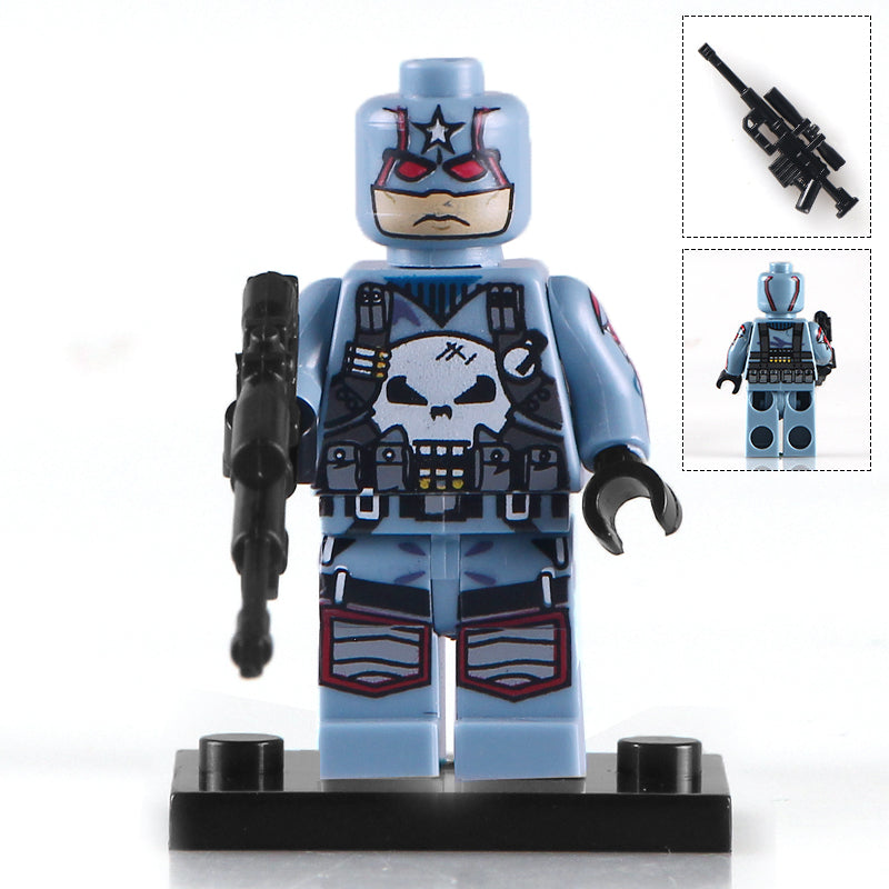 Captain Punisher Custom Marvel Superhero Minifigure1