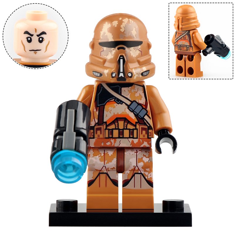 Geonosis Camouflage Airborne Clone Trooper Custom Star Wars Minifigure1